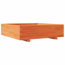 vidaXL Garden Planter Outdoor Flower Pot Planter Pot Wax Brown Solid Wood Pine