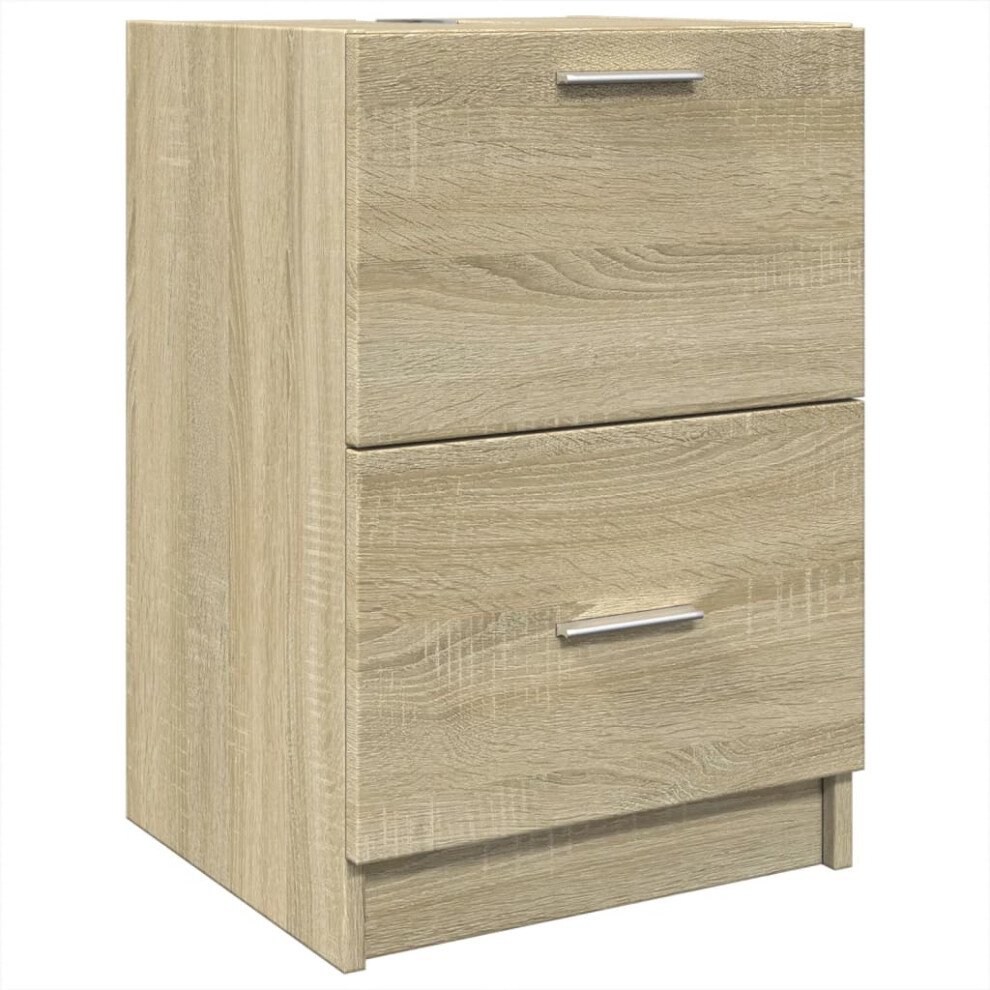 vidaXL Sink Cabinet Vanity Unit Storage Cupboard Sonoma Oak Engineered Wood