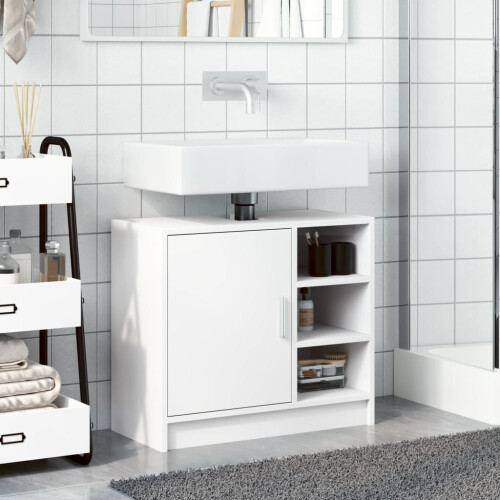VidaXL vidaXL Sink Cabinet Vanity Unit Storage Unit Cupboard White Engineered Wood 2