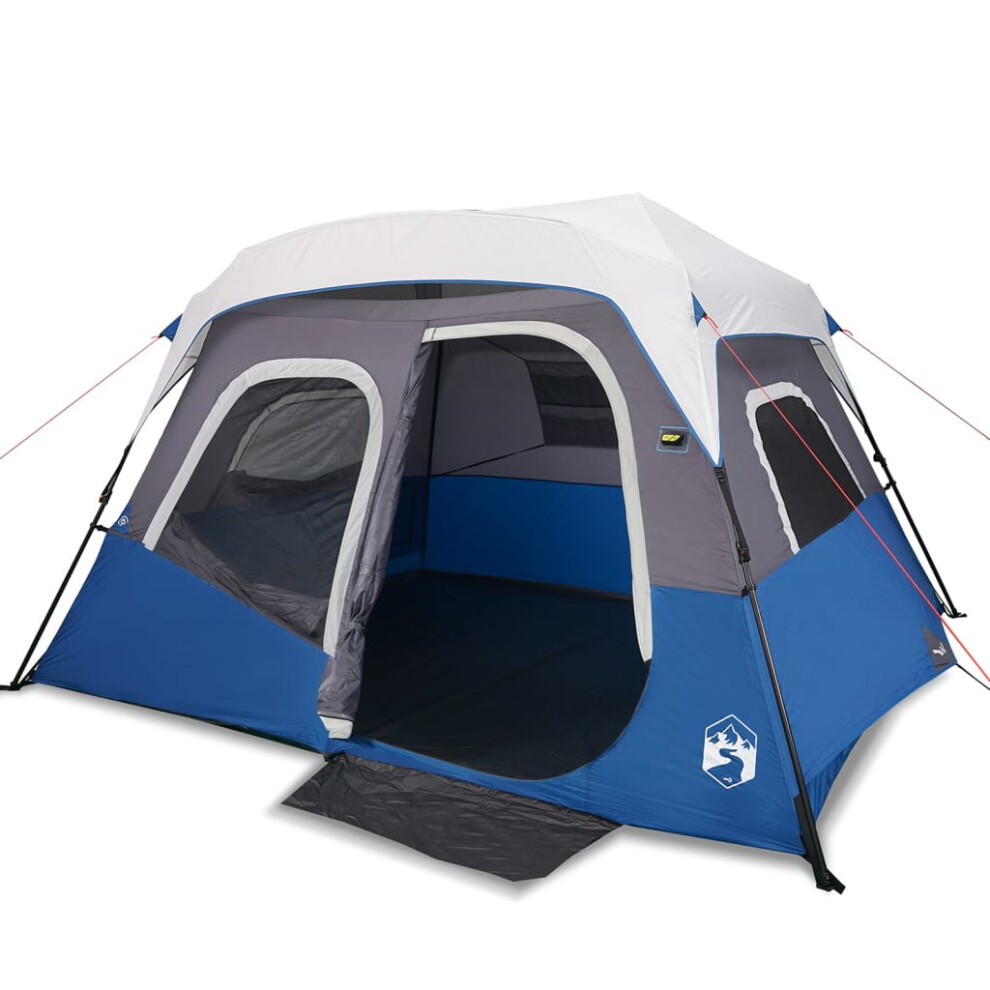 vidaXL Family Tent with LED 6-Person Lightweight Tent Light Blue Quick Release