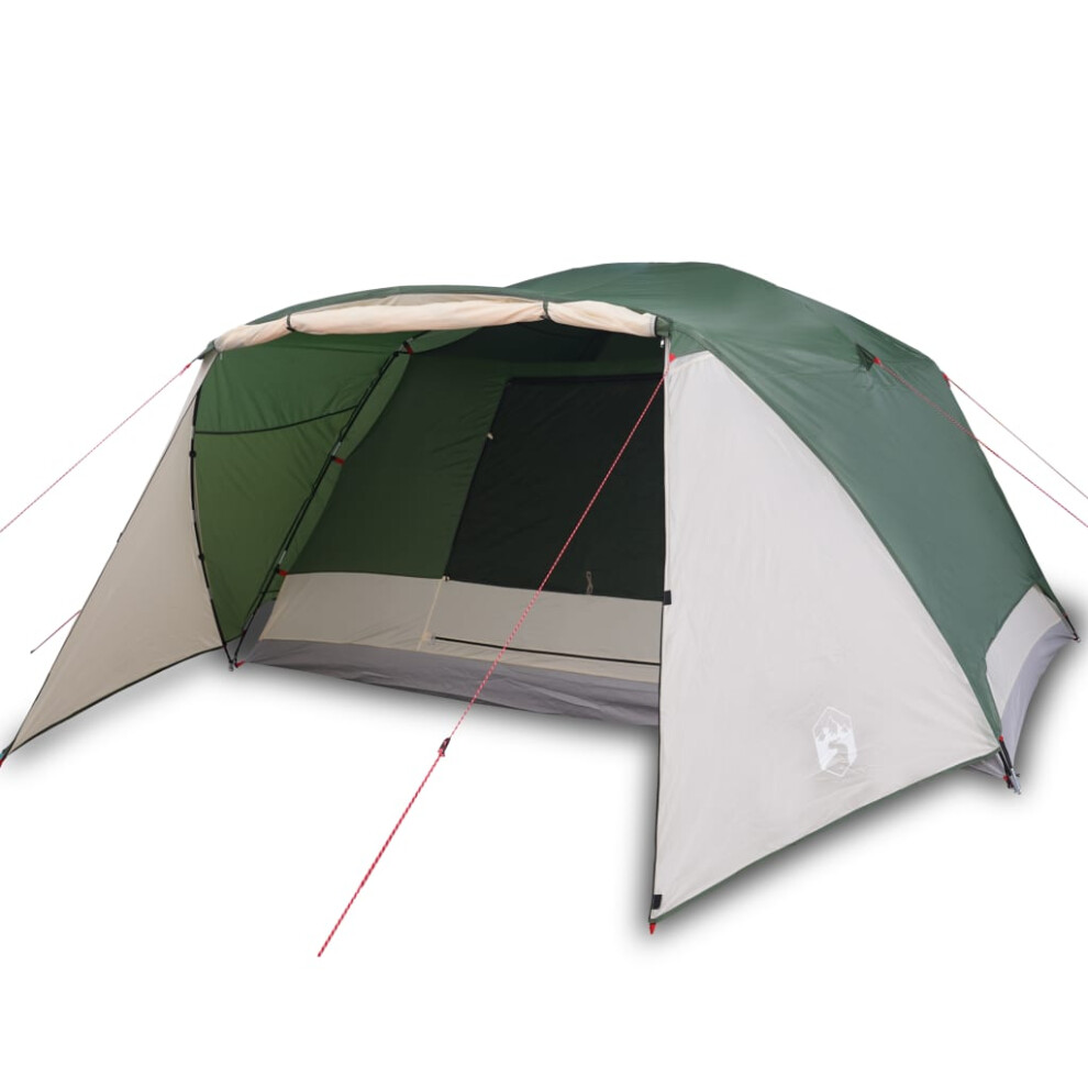 vidaXL Camping Tent with Porch 4-Person Lightweight Dome Tent Green Waterproof