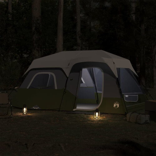 VidaXL vidaXL Familienzelt mit LED 9 Personen Hellgrün Quick Release 2
