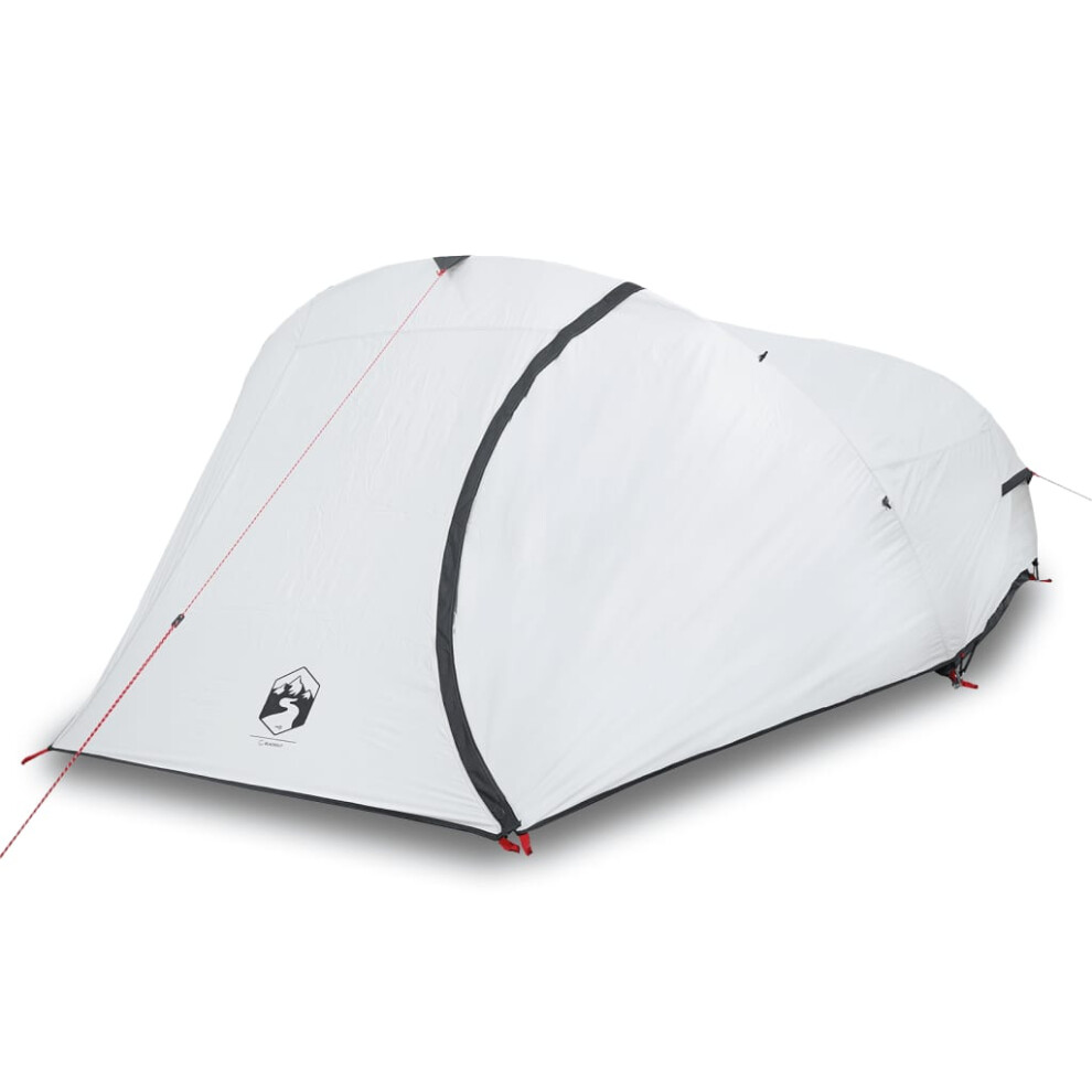 vidaXL Camping Tent Dome 4-Person Dome Tent White Blackout Fabric Waterproof