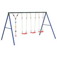 vidaXL Outdoor Swing Set with Swings and Disc Swing Play Swing Kids Swing Set