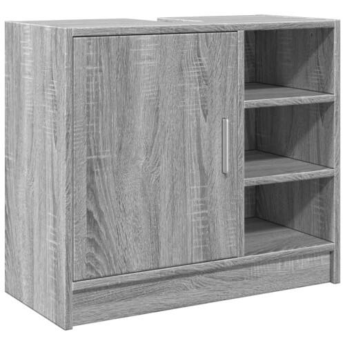 VidaXL vidaXL Sink Cabinet Vanity Unit Storage Cupboard Grey Sonoma Engineered Wood