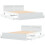 VidaXL vidaXL Bed Frame with Headboard White 150x200 cm King Size Engineered Wood 8