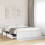VidaXL vidaXL Bed Frame with Headboard White 150x200 cm King Size Engineered Wood 3