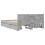 VidaXL vidaXL Bed Frame with Headboard Concrete Grey Small Double Engineered Wood 7