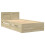 VidaXL vidaXL Bed Frame with Headboard Sonoma Oak 90x190 cm Single Engineered Wood 1