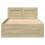 VidaXL vidaXL Bed Frame with Headboard Sonoma Oak 90x190 cm Single Engineered Wood 5