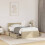 VidaXL vidaXL Bed Frame with Headboard Sonoma Oak 90x190 cm Single Engineered Wood 3