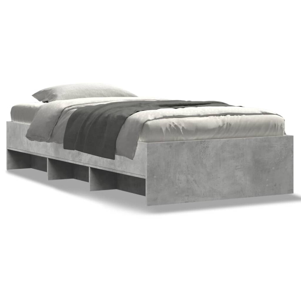 Vidaxl Bed Frame Bed Base Home Bedstead Grey Sonoma 90X200 Cm Engineered Wood