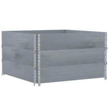 vidaXL Garden Planter Outdoor Flower Pot Planter Pot Grey Solid Wood Pine