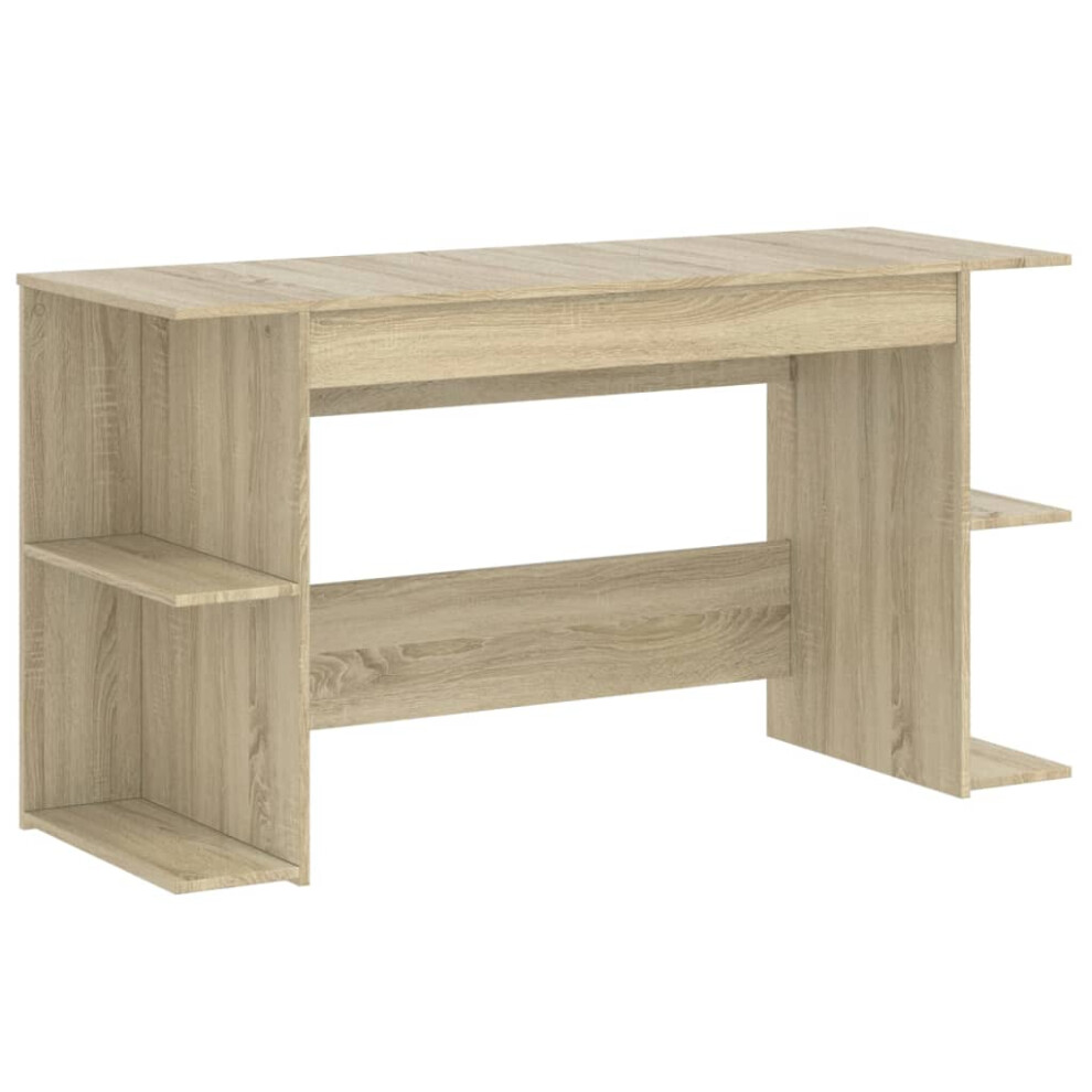 vidaXL Desk Writing Desk Working Computer Table Sonoma Oak Engineered Wood