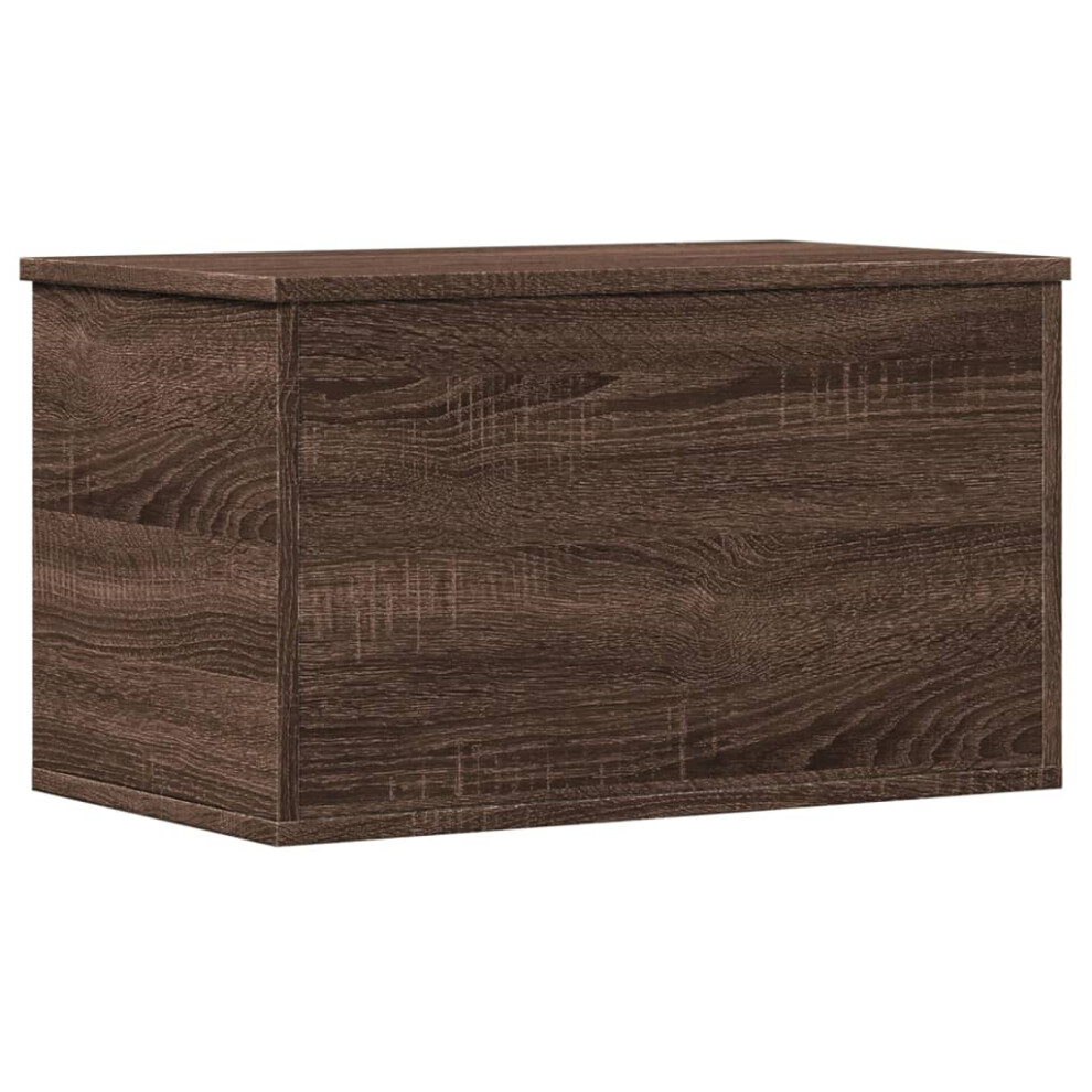 vidaXL Storage Box Toy Box Blanket Box Storage Chest Brown Oak Engineered Wood