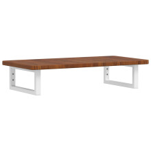 vidaXL Basin Shelf Wall Mounted Bathroom Countertop Steel and Solid Wood Oak