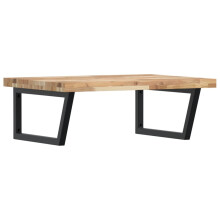 vidaXL Basin Shelf Wall Mounted Bathroom Countertop Steel & Solid Wood Acacia