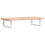 VidaXL vidaXL Basin Shelf Wall Mounted Bathroom Countertop Steel and Solid Wood Beech 1