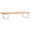VidaXL vidaXL Basin Shelf Wall Mounted Bathroom Countertop Steel and Solid Wood Beech 6