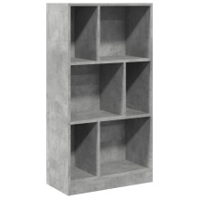 vidaXL Bookcase Bookshelf Rack Storage Cabinet Concrete Grey Engineered Wood