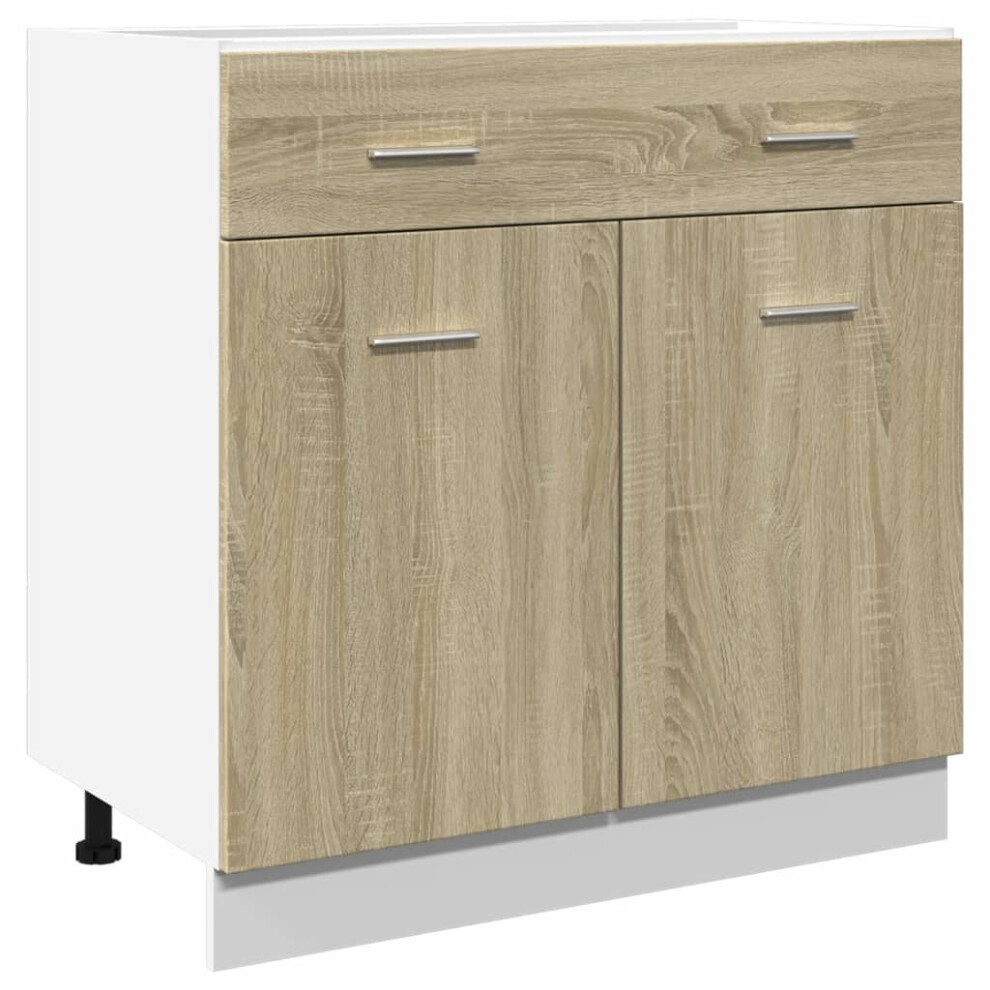 vidaXL Drawer Bottom Cabinet Kitchen Cabinet Unit Sonoma Oak Engineered Wood