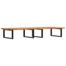 vidaXL Basin Shelf Wall Mounted Bathroom Countertop Steel & Solid Wood Acacia