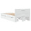 VidaXL vidaXL Bed Frame with Headboard Bed White 90x190 cm Single Engineered Wood 7