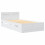 VidaXL vidaXL Bed Frame with Headboard Bed White 90x190 cm Single Engineered Wood 1