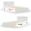 VidaXL vidaXL Bed Frame with Headboard Bed White 90x190 cm Single Engineered Wood 8
