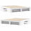 VidaXL vidaXL Bed Frame Bed Base Bedstead White 180x200 cm King Size Engineered Wood 8