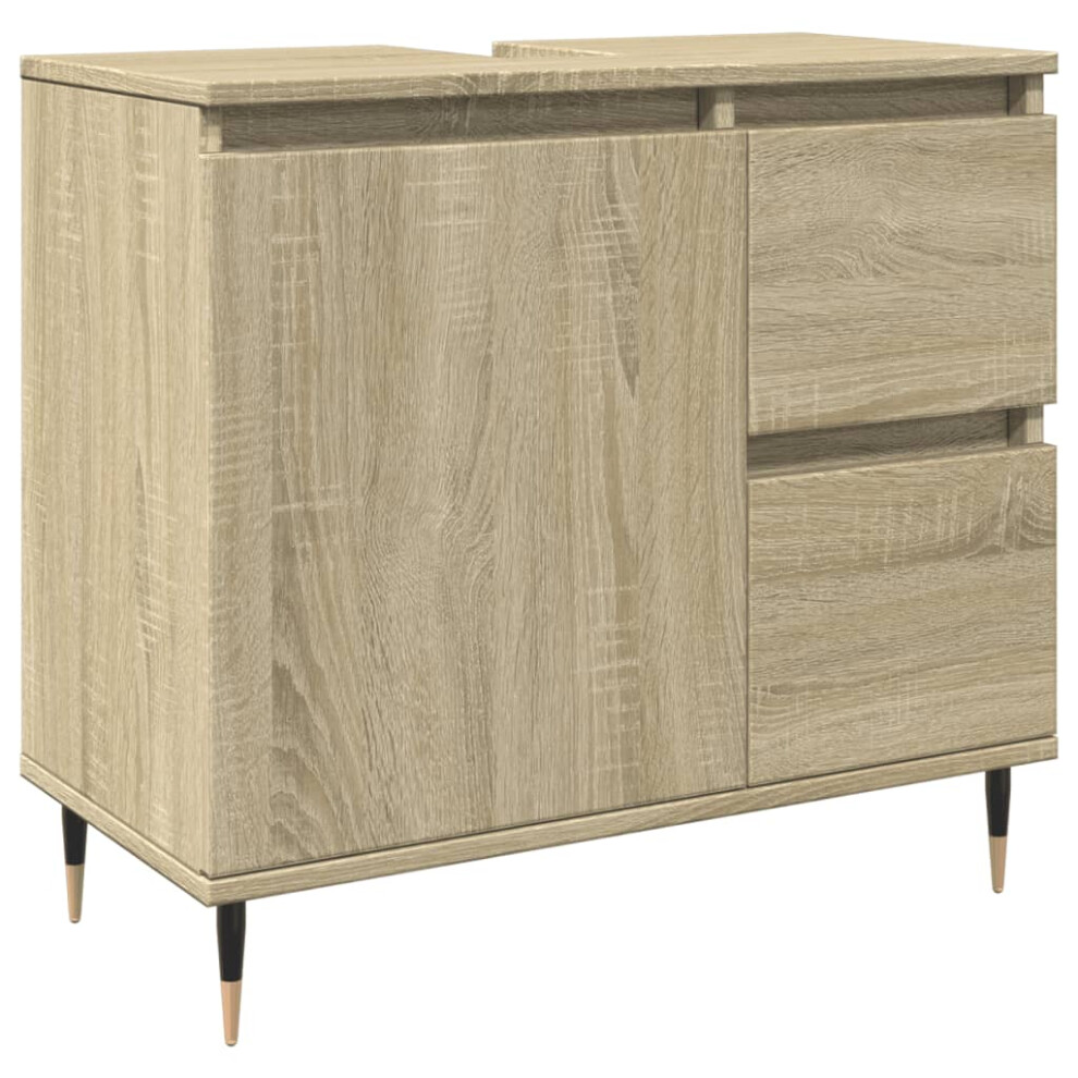 vidaXL Bathroom Sink Cabinet Storage Vanity Unit Sonoma Oak Engineered Wood