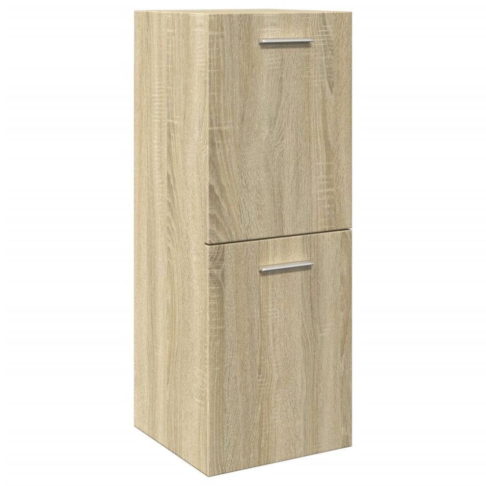 vidaXL Bathroom Cabinet Storage Cabinet Vanity Unit Sonoma Oak Engineered Wood