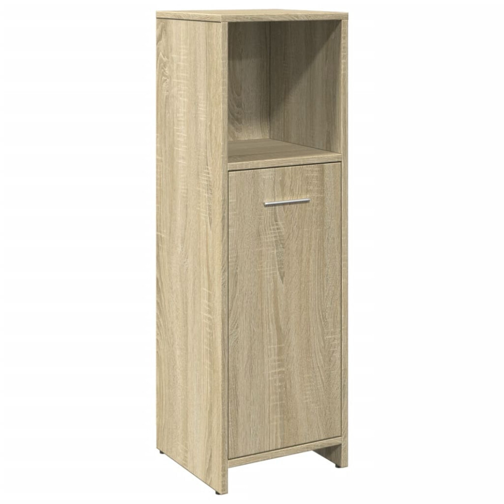 vidaXL Bathroom Cabinet Storage Cupboard Cabinet Sonoma Oak Engineered Wood