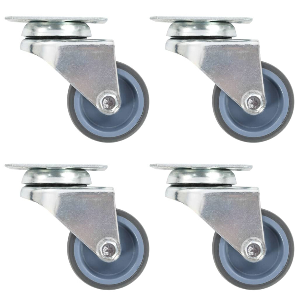 Vidaxl 4X Twin-Wheel Swivel Casters 50Mm 100Kg Handing Furniture Trolley Wheel