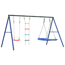 vidaXL Outdoor Swing Set with Swing, Ladder, Nest Swing Garden Play Swing