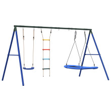 vidaXL Outdoor Swing Set with Swing, Ladder, Nest Swing Garden Play Swing