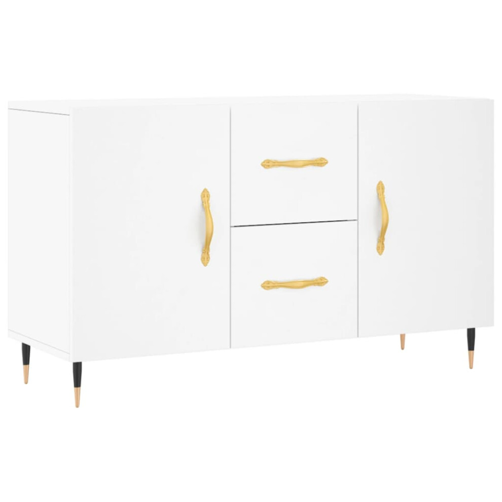 Vidaxl Sideboard Storage Cabinet Cupboard Side Cabinet White Engineered Wood