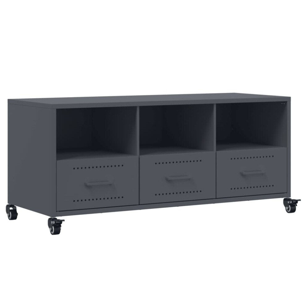 vidaXL TV Cabinet TV Stand TV Unit Media Cabinet Anthracite Cold-rolled Steel