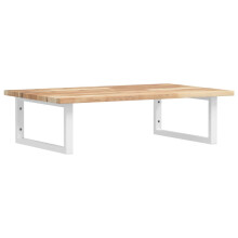 vidaXL Basin Shelf Wall Mounted Bathroom Countertop Steel & Solid Wood Acacia