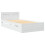 VidaXL vidaXL Bed Frame with Headboard White 75x190 cm Small Single Engineered Wood 1