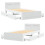 VidaXL vidaXL Bed Frame with Headboard White 75x190 cm Small Single Engineered Wood 8
