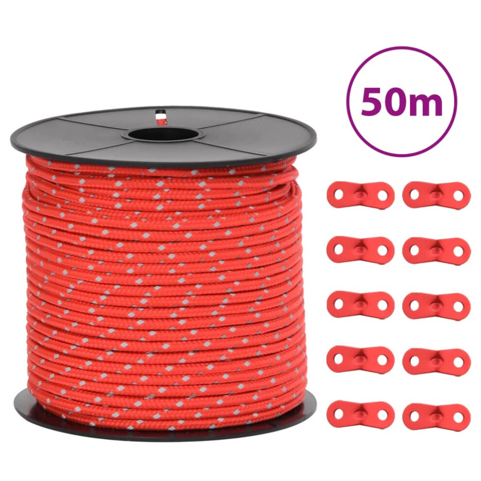 Vidaxl Tent Guy Rope With Reflective Strips And Spanners Tent Guide Rope 4 Mm