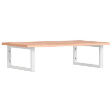 vidaXL Basin Shelf Wall Mounted Bathroom Countertop Steel and Solid Wood Oak