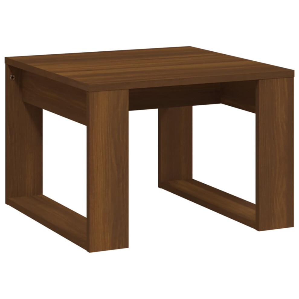 vidaXL Side Table Brown Oak Engineered Wood Sofa Console Couch Tea End Table