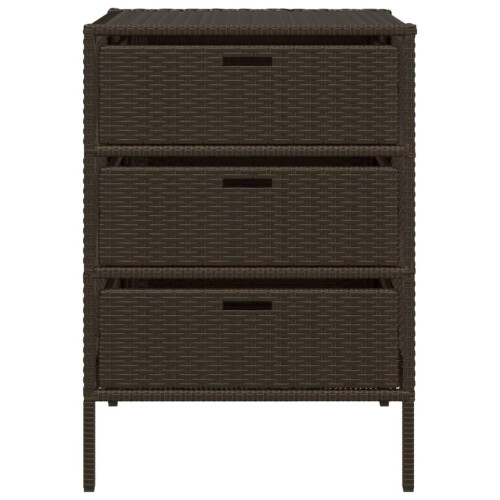 VidaXL vidaXL Gartenschrank Braun 55x59x80 cm Poly Rattan