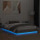 VidaXL vidaXL Bed Frame with LED Lights Bed Base Concrete Grey 150x200 cm King Size 5