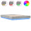 VidaXL vidaXL Bed Frame with LED Lights Bed Base Concrete Grey 150x200 cm King Size 2