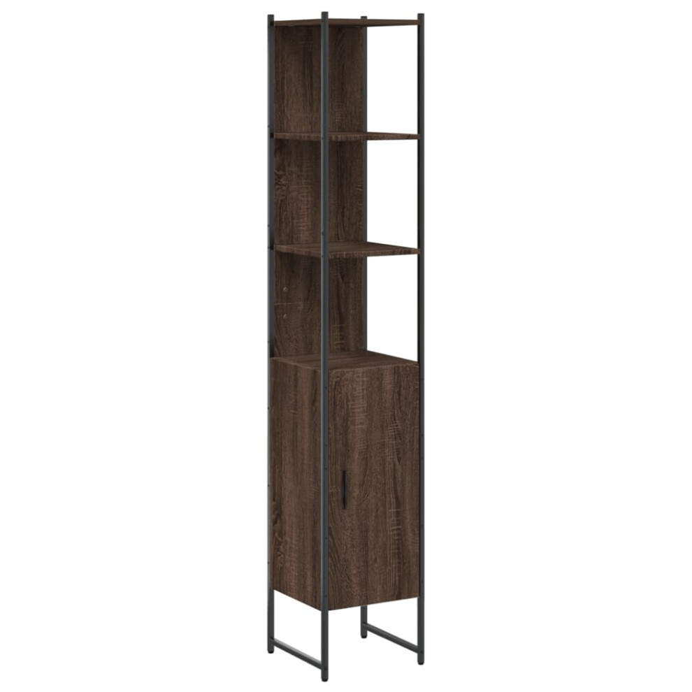 vidaXL Bathroom Cabinet Vanity Unit Storage Cupboard Brown Oak Engineered Wood