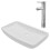 VidaXL vidaXL Bathroom Basin with Mixer Tap Ceramic Rectangular White Cloakroom Sink 1
