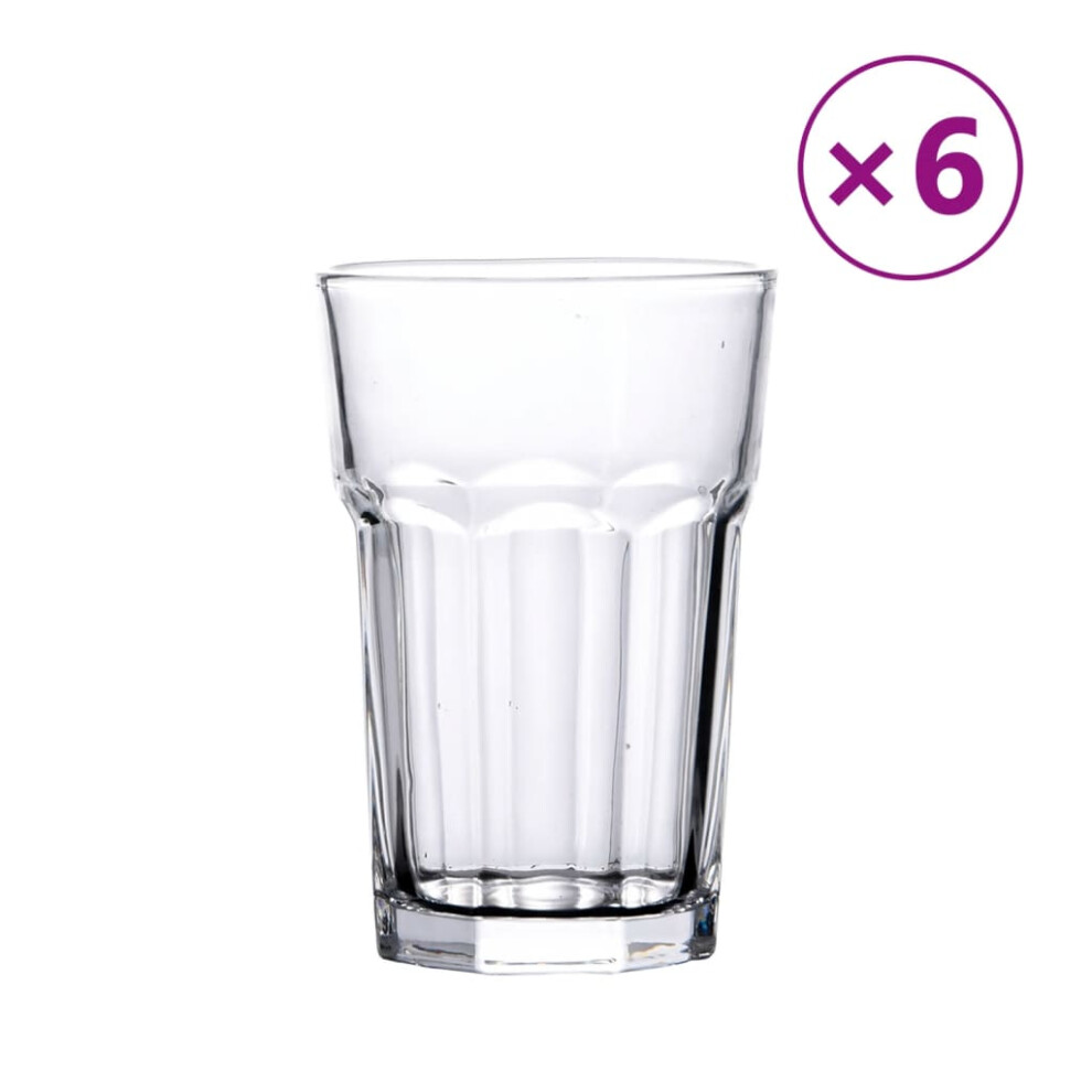 vidaXL Beer Glasses Cocktail Juice Tumblers Drinks Beer Mugs 6 pcs 415 ml